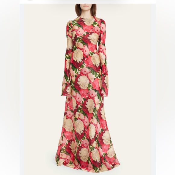 Zimmermann Dresses & Skirts - ZIMMERMAN ORIGINAL GOWN 
Wonderland Silk Dress In
Floral Print PRACTICALLY  NEW